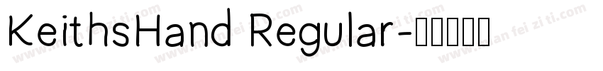 KeithsHand Regular字体转换